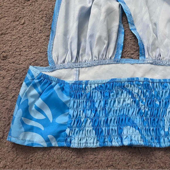 Retro Blue Halter Top - Picture 5 of 6